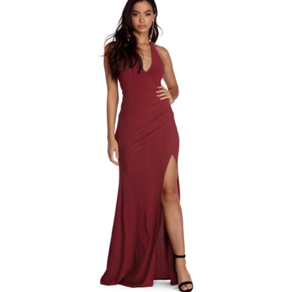 Kierra high slit evening dress